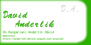 david anderlik business card